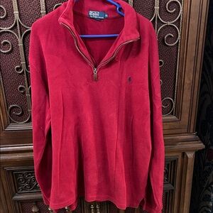 Polo by Ralph Lauren Men's Vibrant Red Zip-Up Sweater